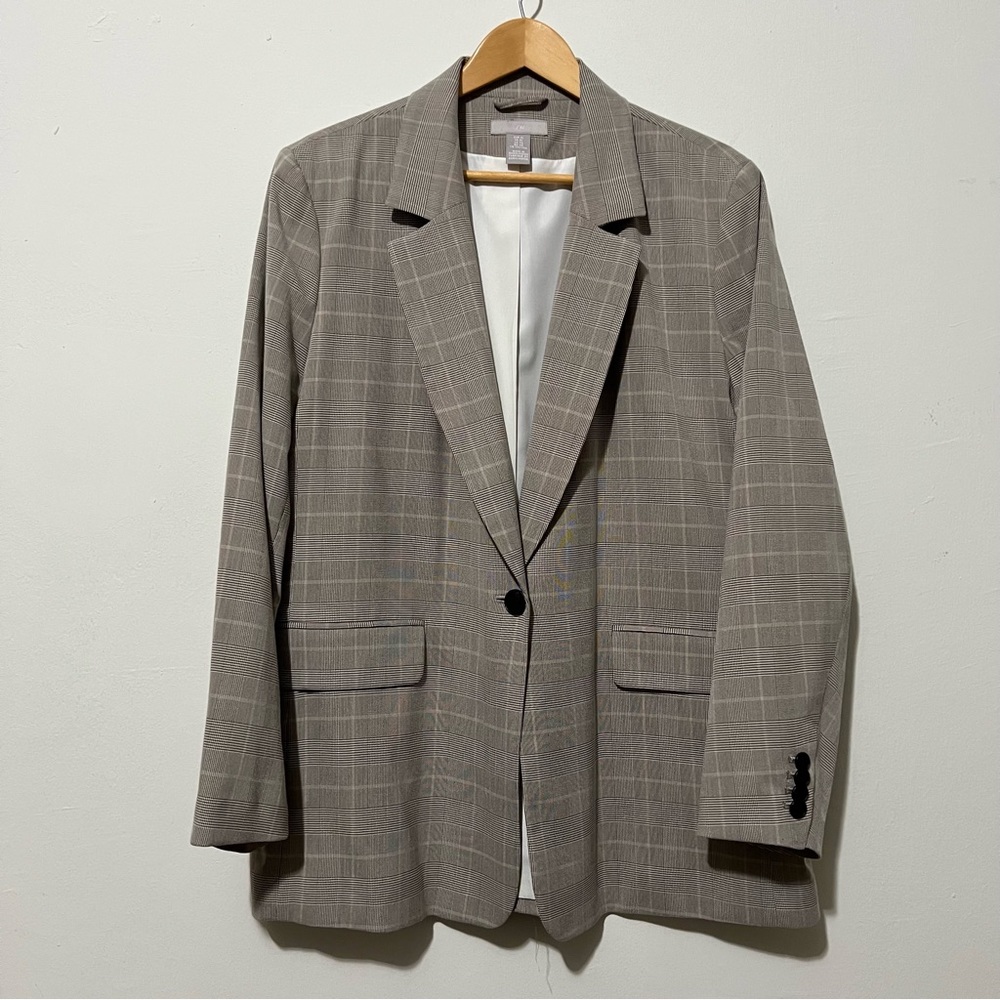 Plaid Brown Suit Blazer
